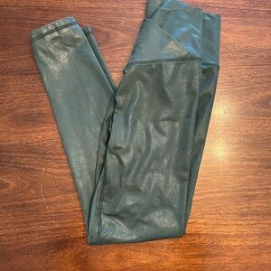 Aerie Metallic Green Leggings